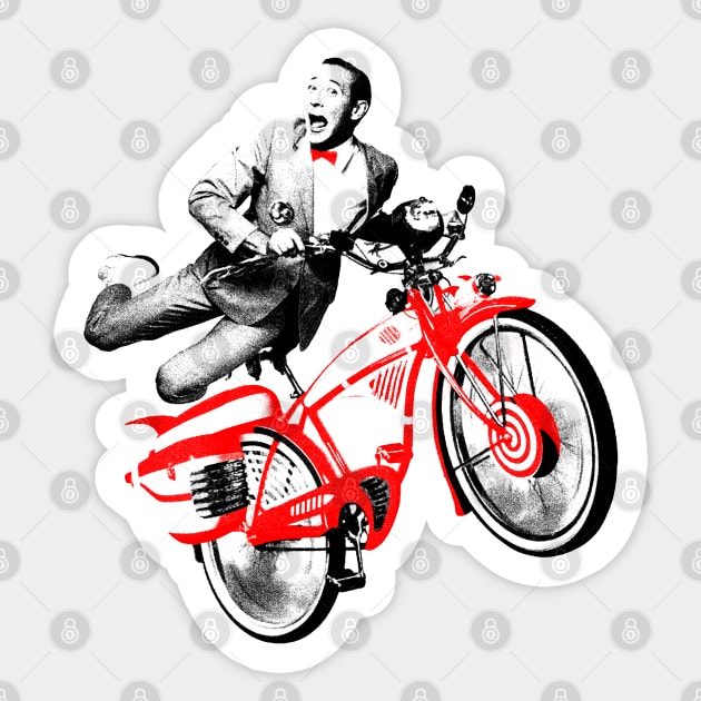 Pee Wee Herman's Big Adventure Bike Sticker by Riso Art